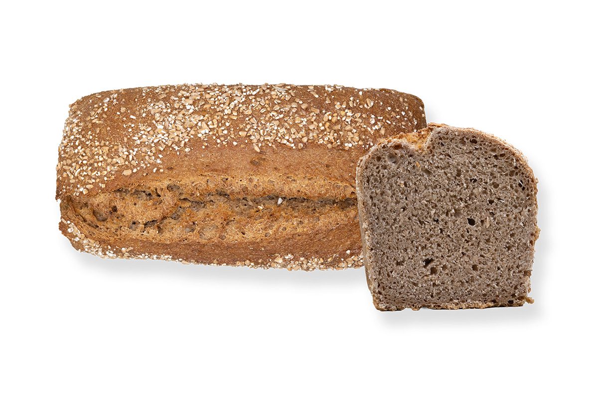 Dinkelvollkornbrot aus Bioland-Mehl als Kastenbrot mit Anschnitt – Bio Bäckerei Berger
