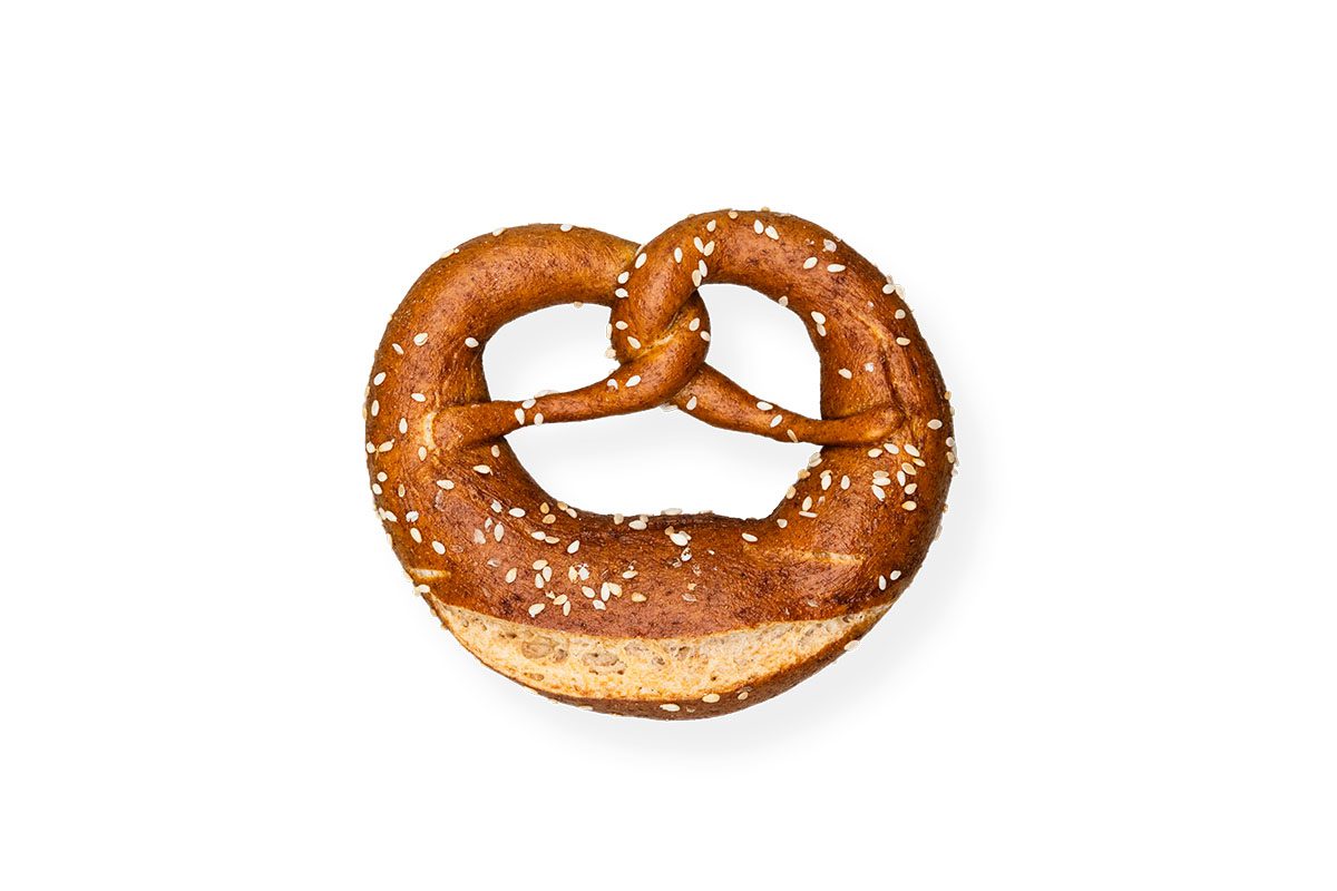Frisch gebackene Vollkorn-Dinkelbrezel in EU-Bio-Qualität von der Bio Bäckerei Berger aus Reutlingen