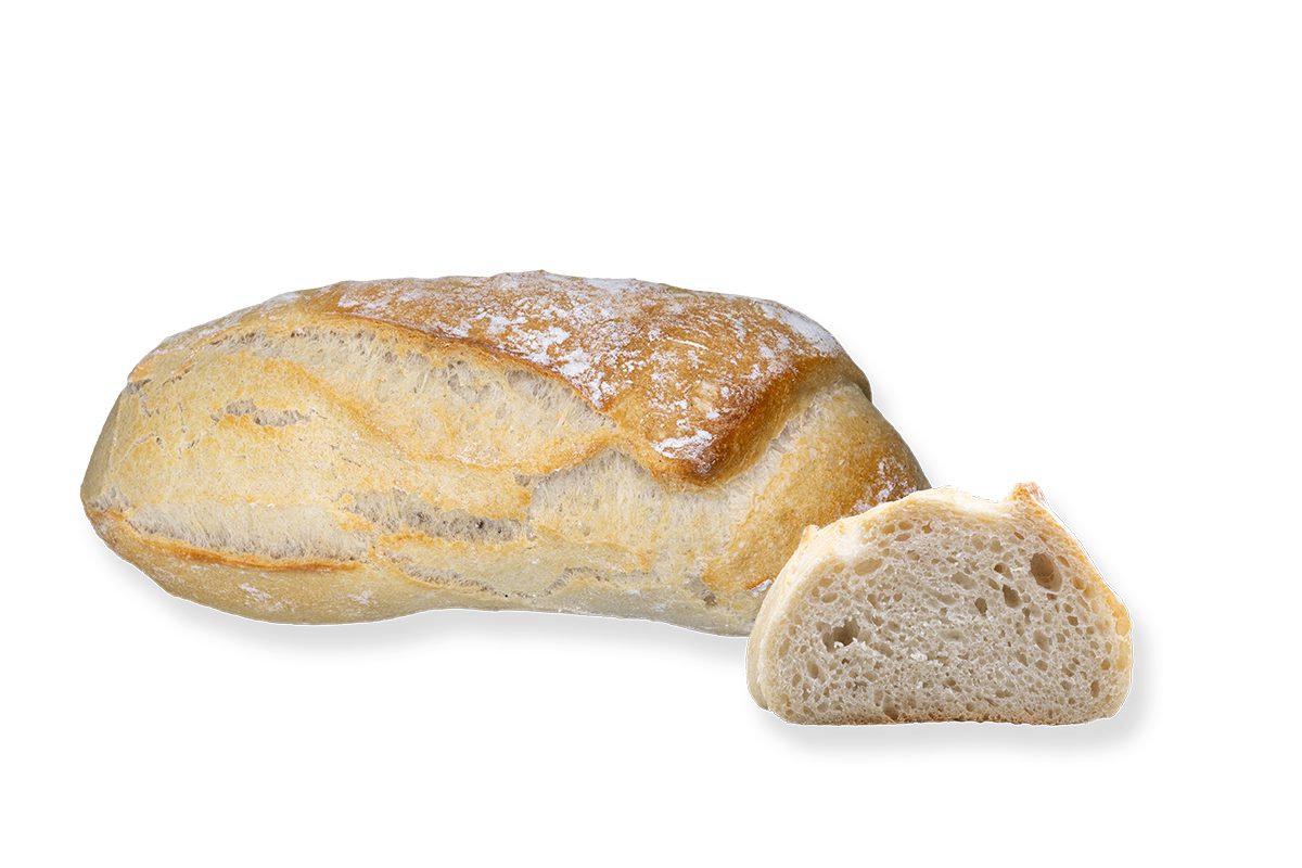 Ciabatta Bioland mit knuspriger Kruste und luftiger Krume im Anschnitt – Bio Bäckerei Berger Reutlingen