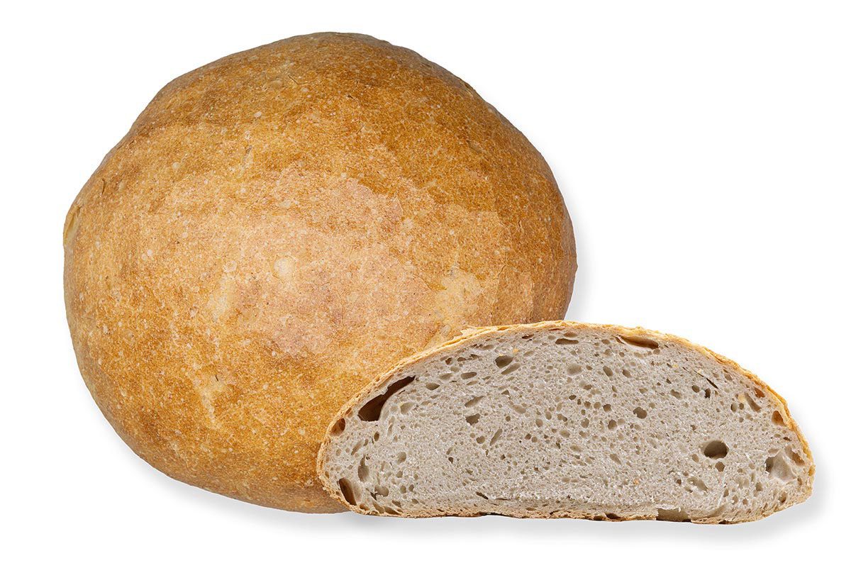 Dinkelbrot genetzt aus Bioland-Dinkelmehl als Laib mit Anschnitt – Bio Bäckerei Berger