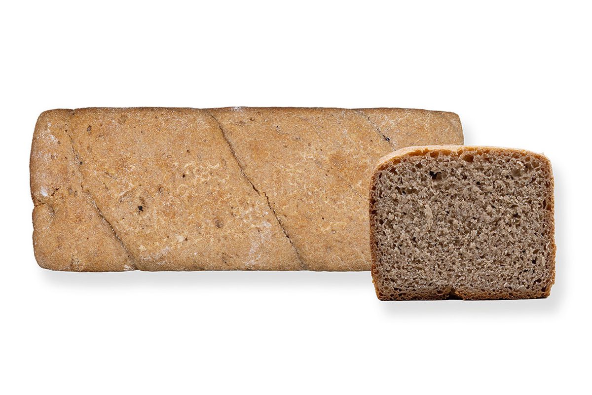 Vollkorntoast aus Bioland-Vollkornmehl als Kastenbrot mit Anschnitt – Bio Bäckerei Berger